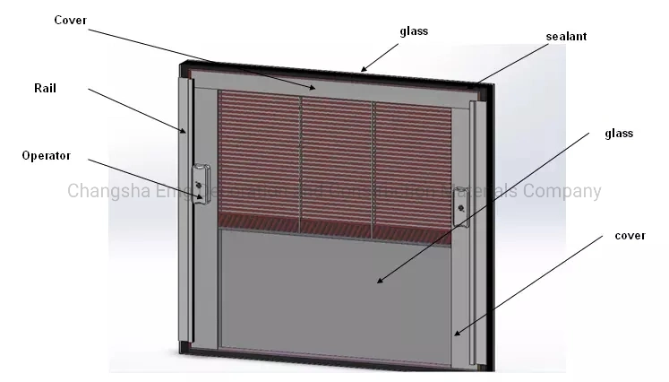 Motorized Mini Blinds in Between Double Glass Vertical Blinds Aluminum Venetian Blinds Roller Blinds