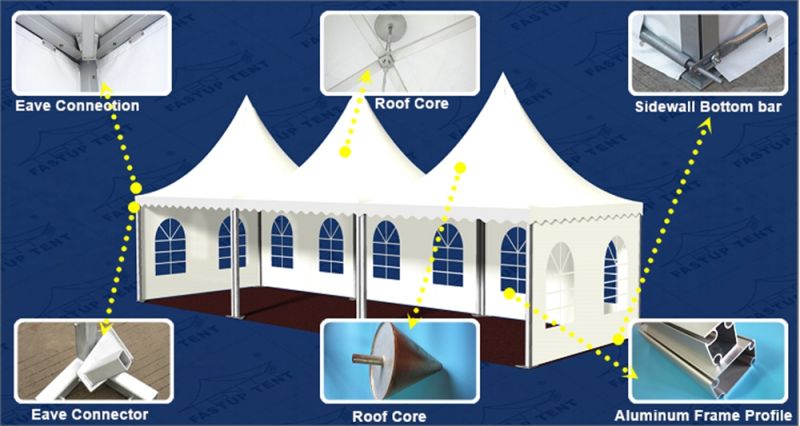 Waterproof Transparent Pagoda Marquee Party Wedding Gazebo Tents for Events, Car Show