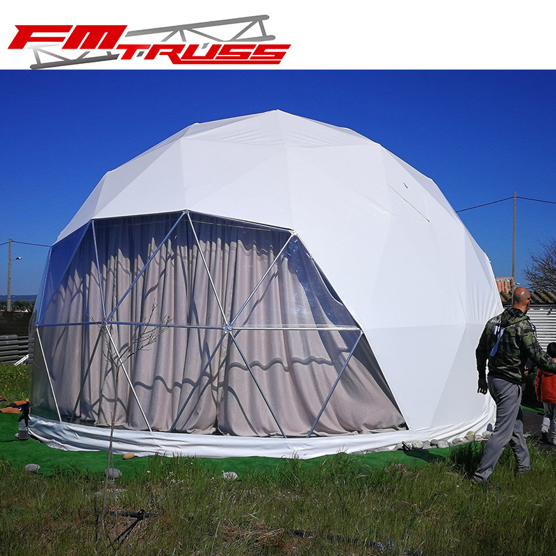 6m Half White Dome Tents Luxury Glamping Tents for 2 People