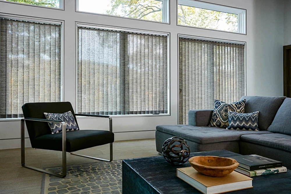 Handle Vertical PVC Window Sheer Vertical Shangri-La Blinds with Good Price