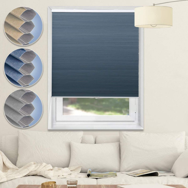 Sound Absorbing Thermal Window Honeycomb Blinds Cordless Cellular Shade Fabric Blinds for Living Room