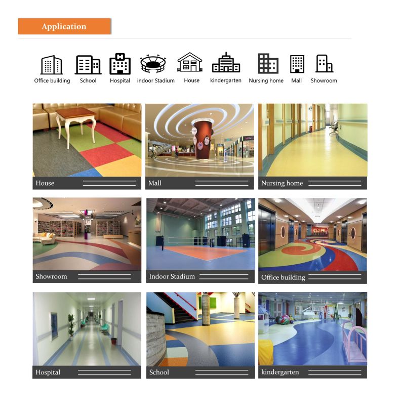 PVC Vinyl Flooring Roll/Kindergarten/Unique Vinyl Flooring