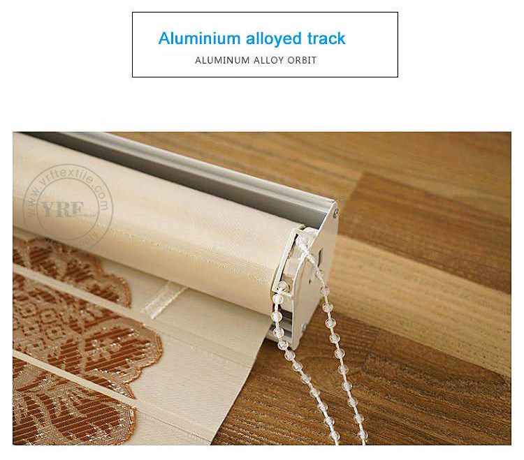 Fashionable Day Night Roller Blinds Soft Yarn Curtains Fabric