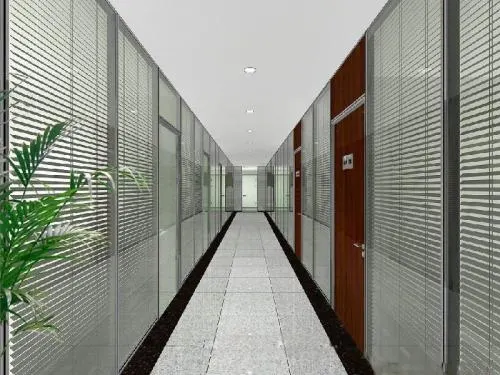 Fire Rated Aluminum Office Curtains and Blinds with Hollow Glass Inserts Blinds Office Hollow Blinds