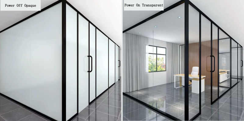 Smart Switchable Glass Laminated Dimming Glass Privacy-Protecting Glass for Office/House/Hotel