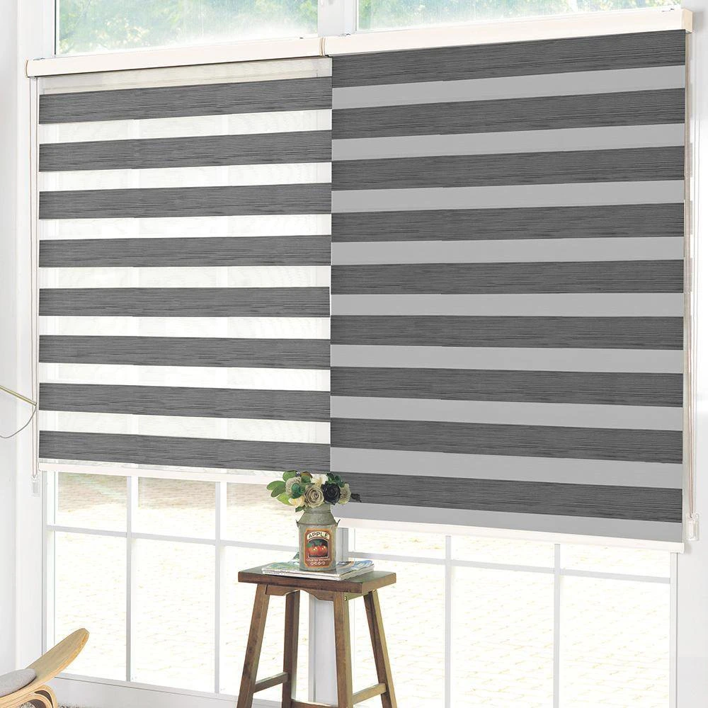 Motorized Blackout Zebra Roller Day and Night Rainbow Blinds