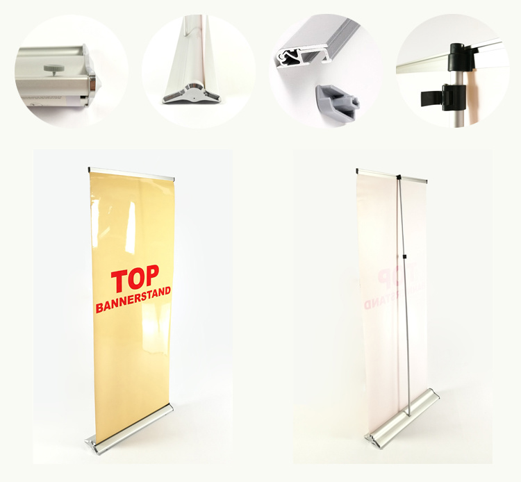 Retractable Wide Base Aluminum Display Roll up Banner Stand for Advertisement