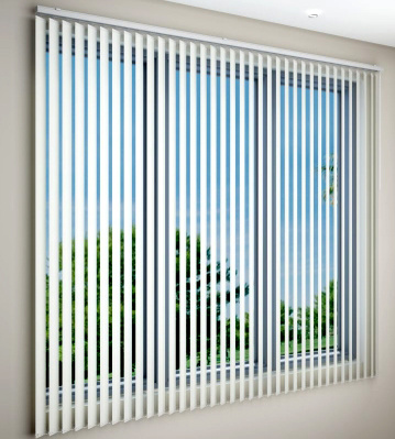 Large Window Fabric Blinds Polyester Fabric 89mm Vertical Blind