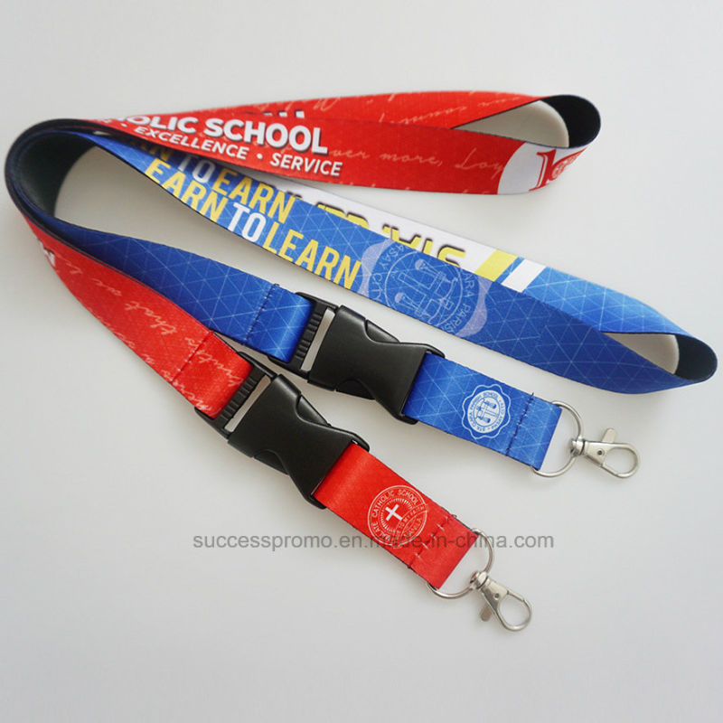 Custom Printed Polyester Lanyards with Roller Clip
