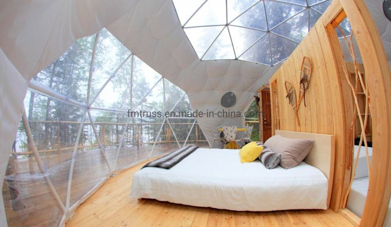 Customized Color Tensile Glamping Dome Tents for Hotel Resort