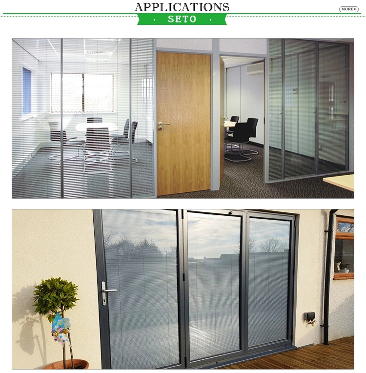 Aluminum Office Curtains and Blinds with Hollow Glass Inserts Blinds Office Hollow Blinds