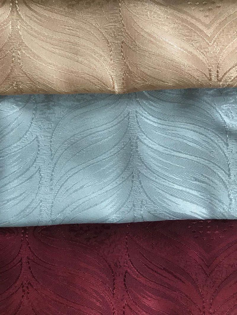 Leaf Design Jacquard Curtains Fabric Ready Made Sheer Curtains for Home Decor