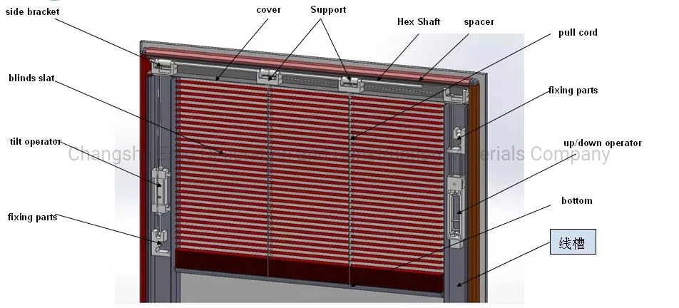 Motorized Mini Blinds in Between Double Glass Vertical Blinds Aluminum Venetian Blinds Roller Blinds