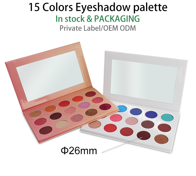 Multi - Color Choice Eye Shadow Tray, Multi - Color Free with Eye Shadow Box, Eye Shadow Set, Eye Shadow Tray, Label Makeup 15color Eye Shadow