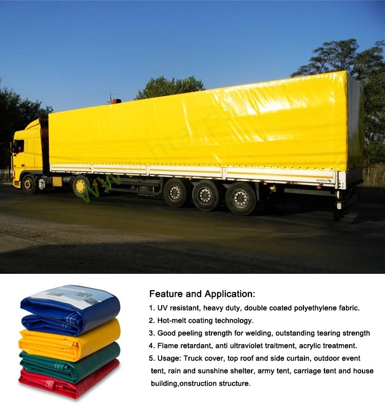 18oz PVC Blackout Tarpaulin Coated Fabric for Truck Cover