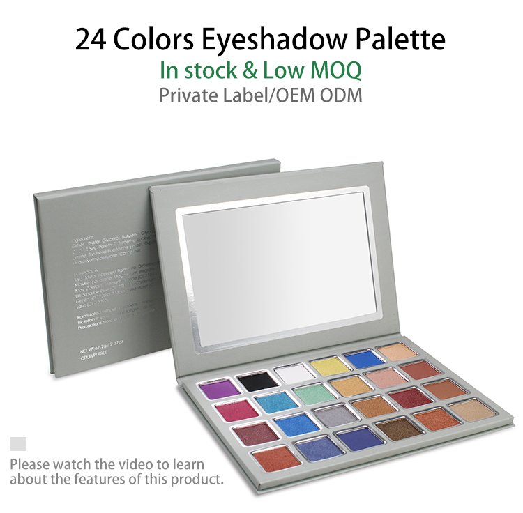 24-Color Highlighter Eye Shadow Tray, Multi-Color Eye Shadow Tray, DIY Eye Shadow Tray