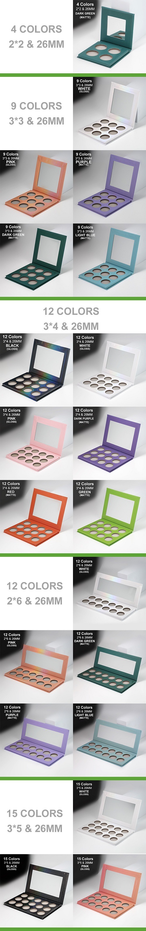 Hot Sale OEM Four-Color Highlighter Eye Shadow Tray, Multi-Color Eye Shadow Tray, DIY Eye Shadow Tray