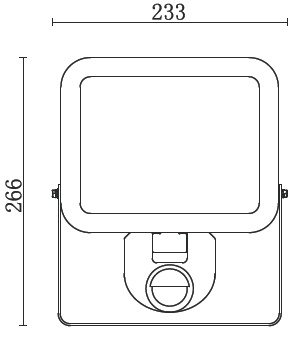 IP54 10W/20W/30W/50W 220-240V Slim LED Floodlight (DOB) with Motion Sensor, with Ce EMC RoHS Certificates