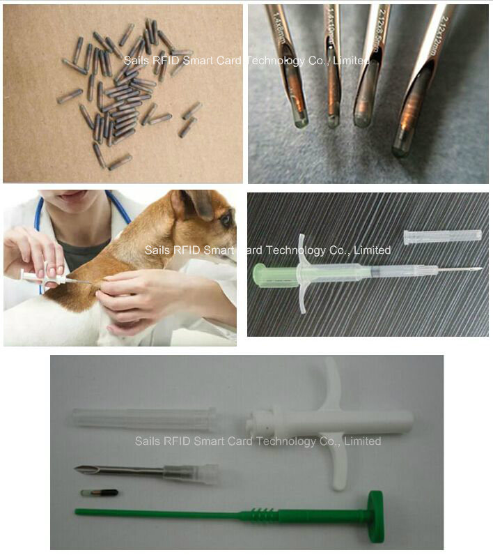 Disposable RFID Tag Microchips & Syringe for Pet Management