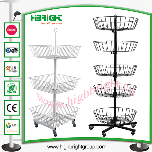 Four Sides Rotating Spinner Display Stand for Retailing