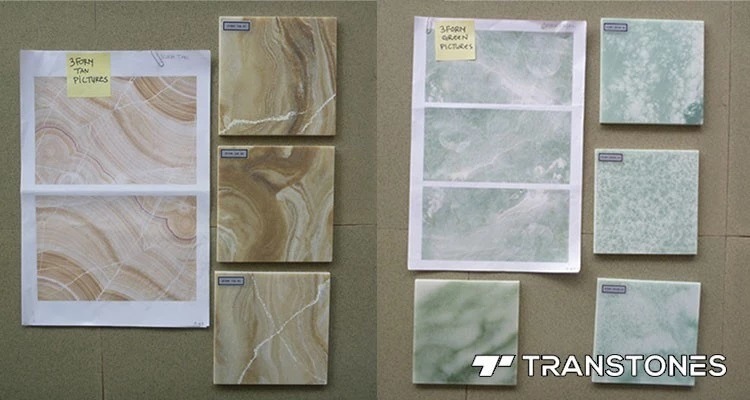 Artificial Marble Stone Translucent Wall Tiles for Interior Decors