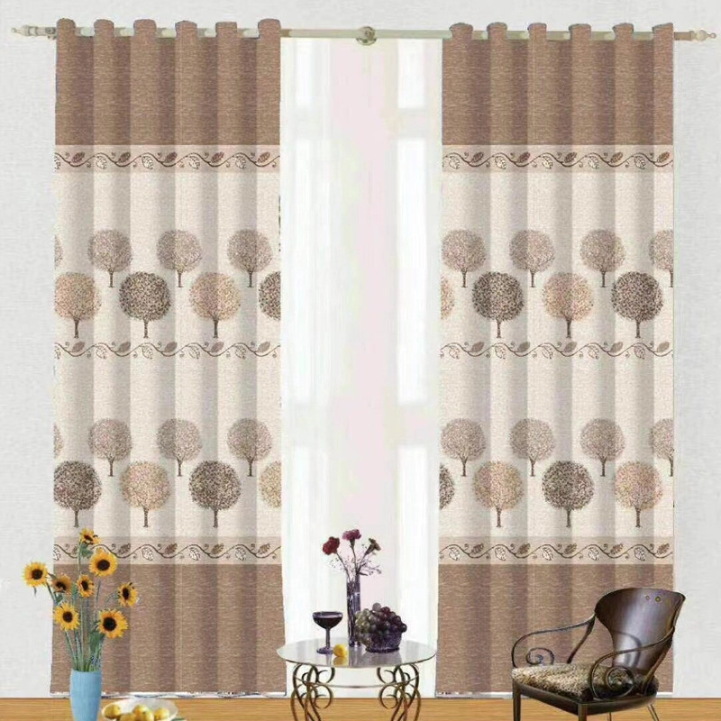 Hot Selling Linen Blend Floral Printed Fabric Home Hotel Blackout Curtain Curtains Wholesale