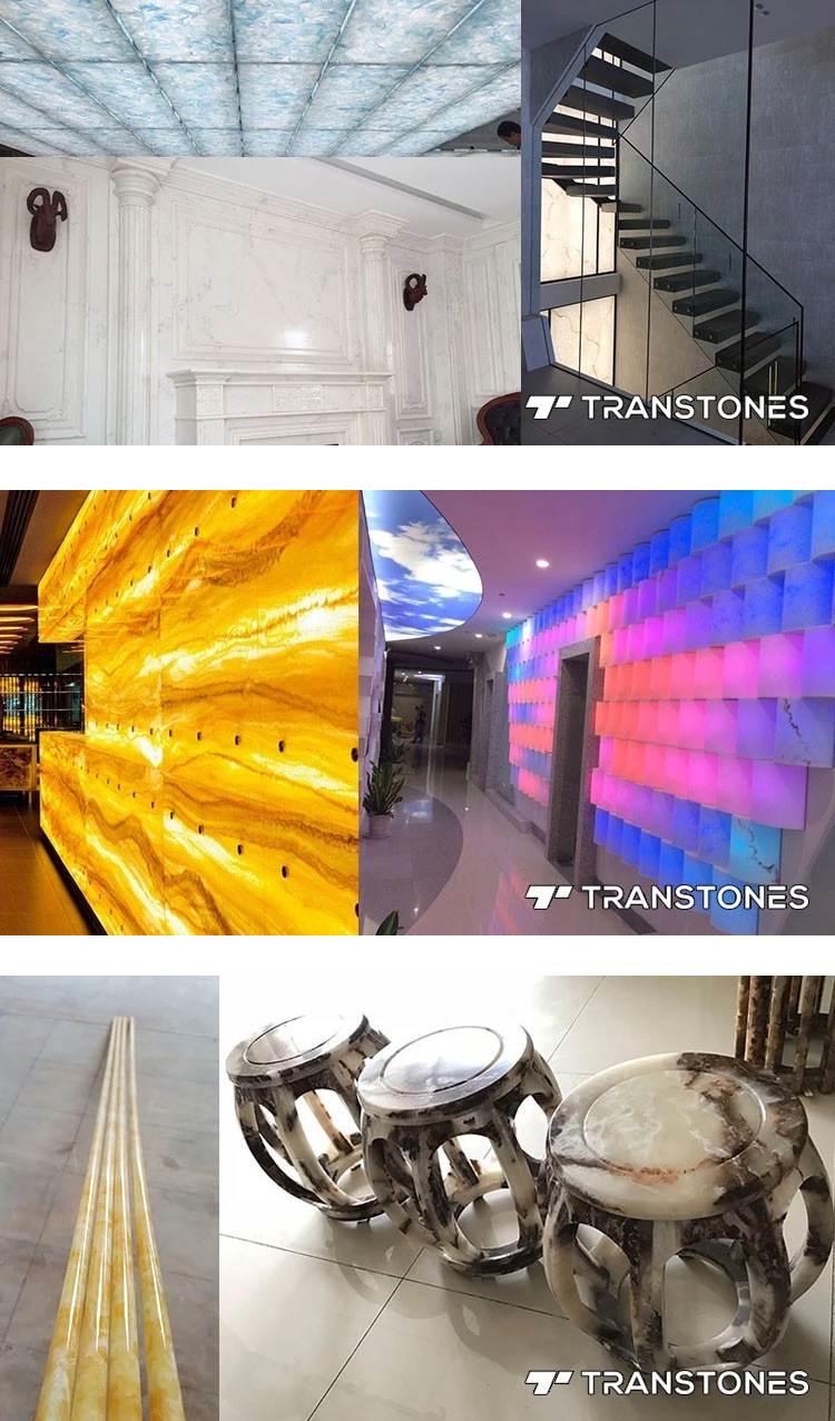 Popular Interior Decorated Translucent Artificial Onyx Wall Covering Stone