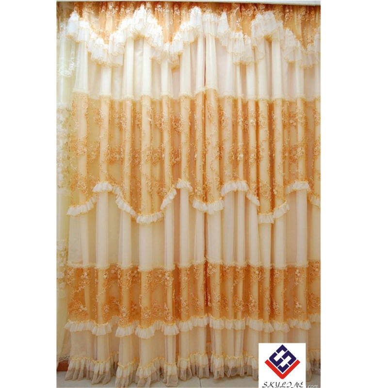 Romantic Curtain Fabric Lace Curtains for The Living Room