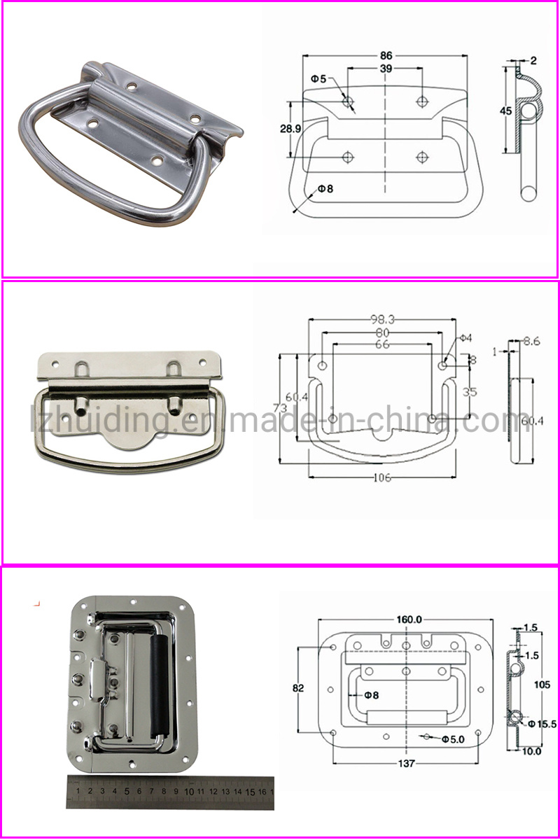 Various Styles Case Pull Handle Stainless Spring Loaded Handles
