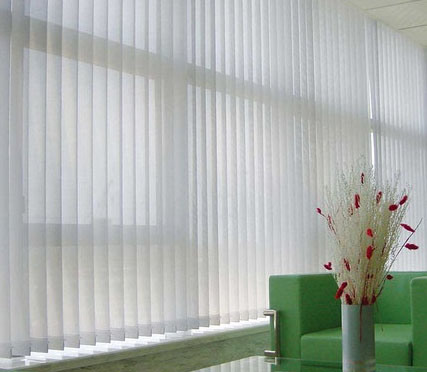 Large Window Fabric Blinds Polyester Fabric 89mm Vertical Blind