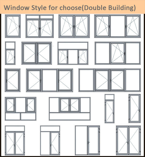 Customized Window Aluminum Sliding Window / PVC Window Design