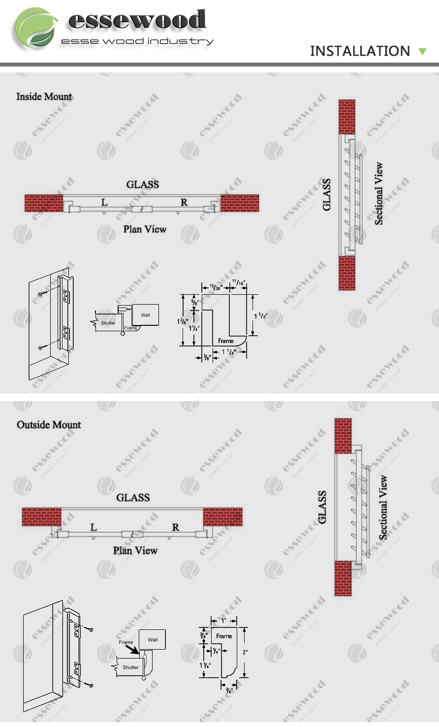 Basswood Shutters Wood Plantation Blinds Custom Indoor Shutters