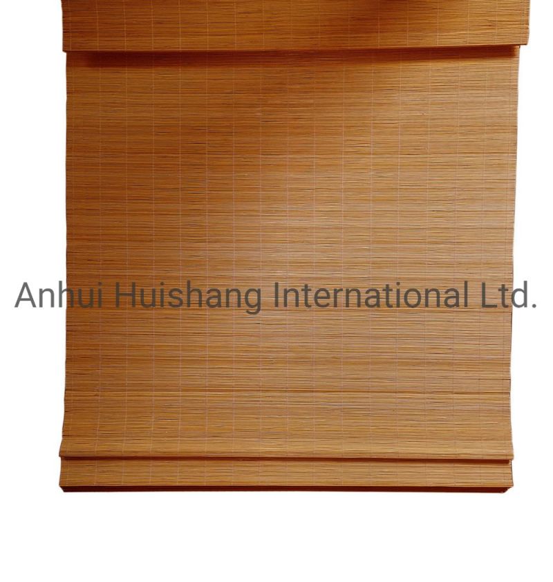Bamboo Window Curtains with Roller Roman Blinds