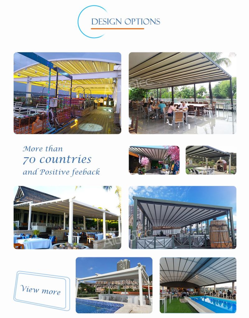 Best Quality Retractable Pergola Awnings with Side Sun Screen