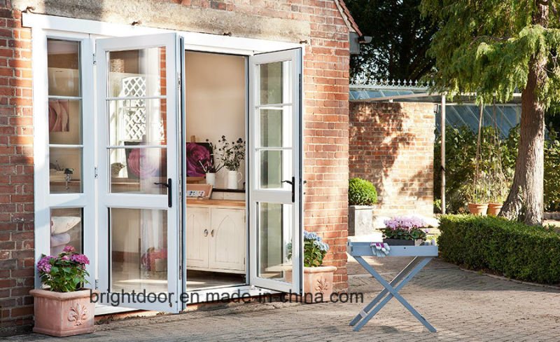 French Doors with Blinds with Double Clear Tempered Glass