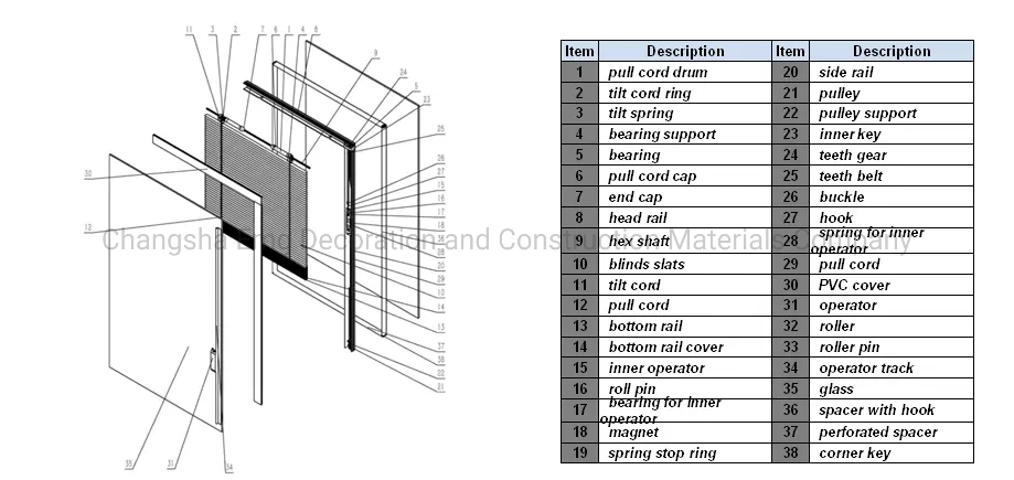 Motorized Mini Blinds in Between Double Glass Vertical Blinds Aluminum Venetian Blinds Roller Blinds