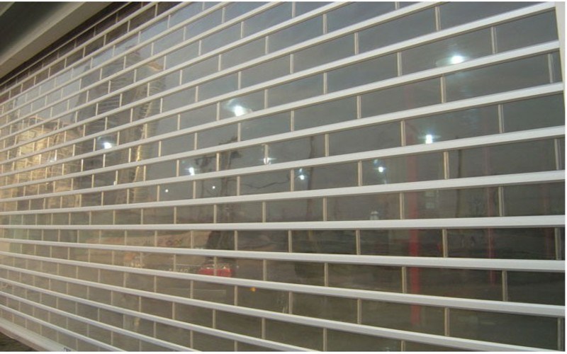 Commercial See Through Crystal Shutter Rolling up Door