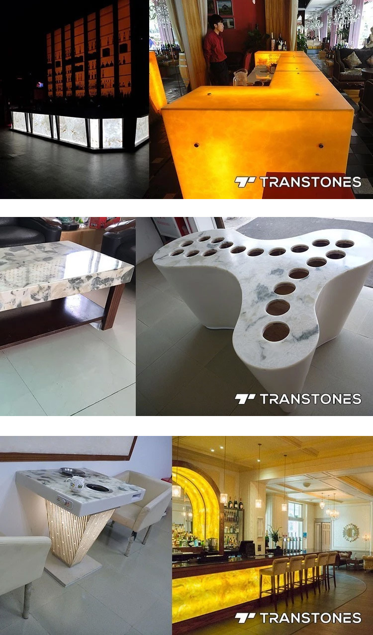 Wholesale 8mm Translucent Artificial Onyx for Home Decorative