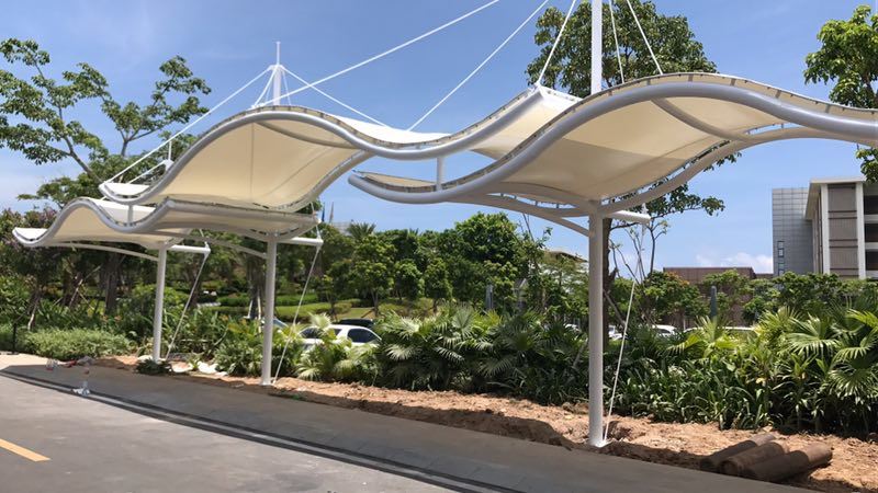 Large Tensile Car Shade Carport Fabric Tents for Parking