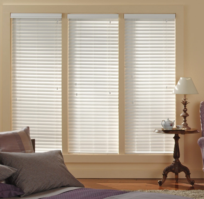 Home Window Blinds 50mm Faux Wood Window Blinds