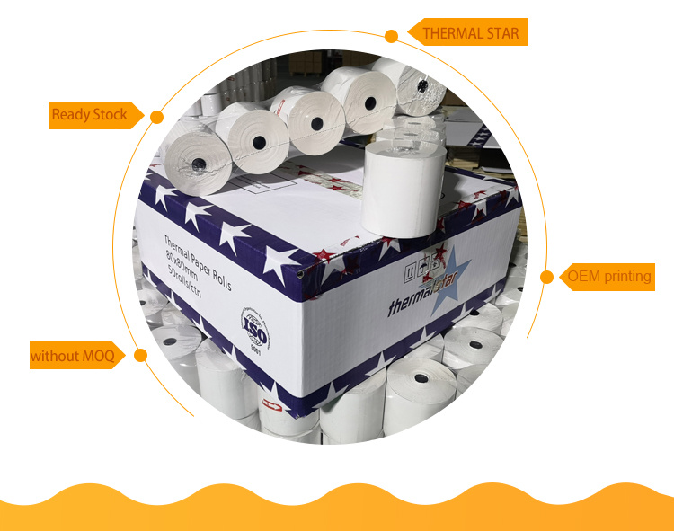 80mm/57mm Thermal POS Paper Roll Thermal Paper Manufacturer