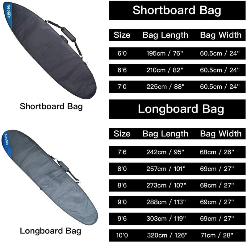 Wear-Resistant and Lightweight Surfboard Bag Day Shortboard and Longboard Cover