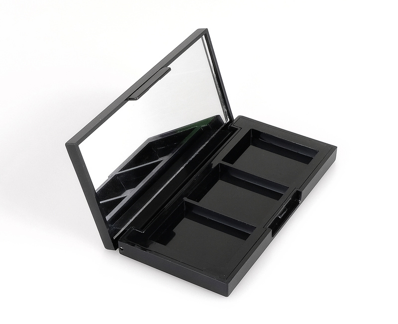Hot-Sale Elegant Black 3 Color Eye Shadow Case Eye Shadow Palette Eye Shadow Container
