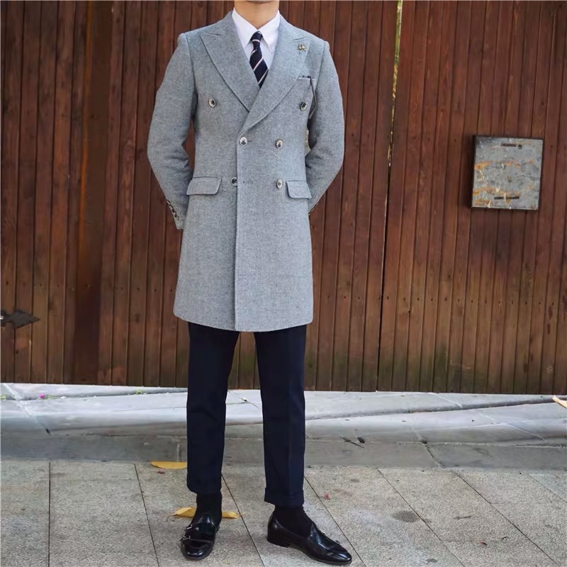 Long Wool Winter Coat Made to Measure Men Overcoat