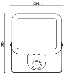 IP54 10W/20W/30W/50W 220-240V Slim LED Floodlight (DOB) with Motion Sensor, with Ce EMC RoHS Certificates