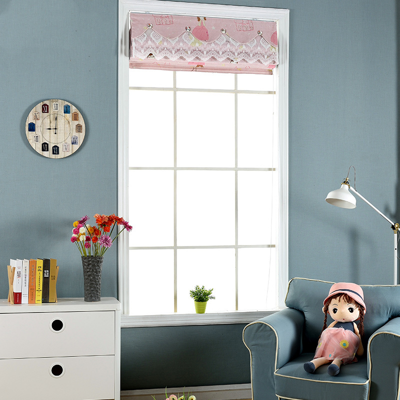 Elegant Decorative Blackout Roman Roller Blinds for Children Bedroom