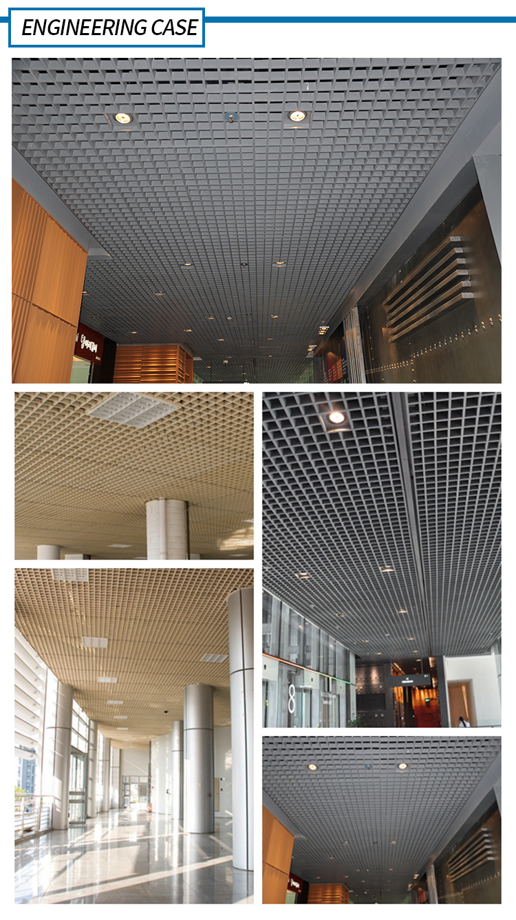 Hunter Douglas Metal Open Cell Ceiling Shopping Mall Decorative