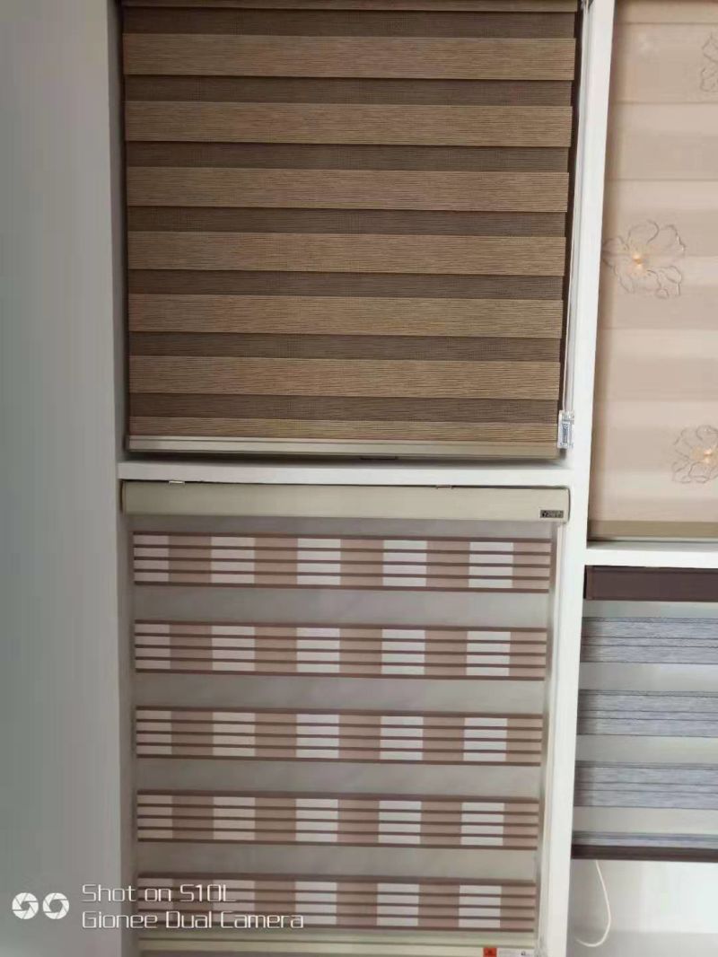Factory Price Pleated Style Black Zebra Roller Blinds Curtain Shades