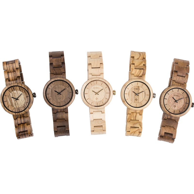 Fashionable Design Zebra Wood Band Wristwatches