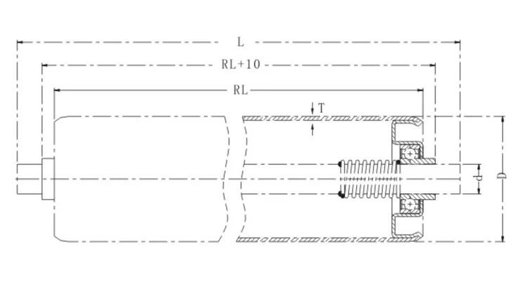 Spring Loaded Light Duty Steel Gravity Roller